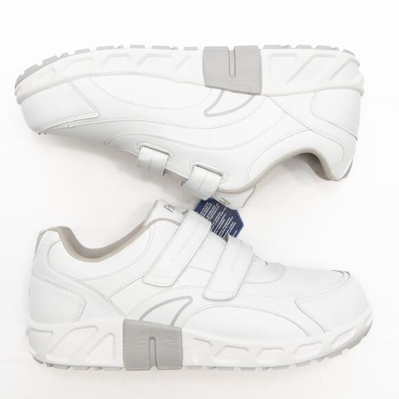 Propét White Malcolm Strap Sneakers Size 15 - Picture 6 of 10